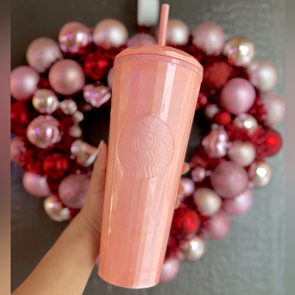 ✨NEW🌸Starbucks Summer 2021 Pink Pearlescent Shell Venti Cold Cup Tumbler☀️